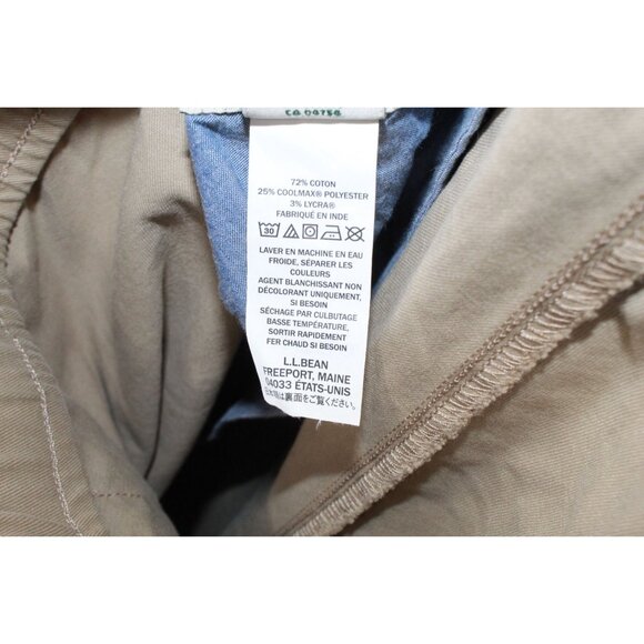 LL Bean Comfort Stretch Dock Pants Classic Fit Straight Leg Khaki XXL 34" - Picture 5 of 10